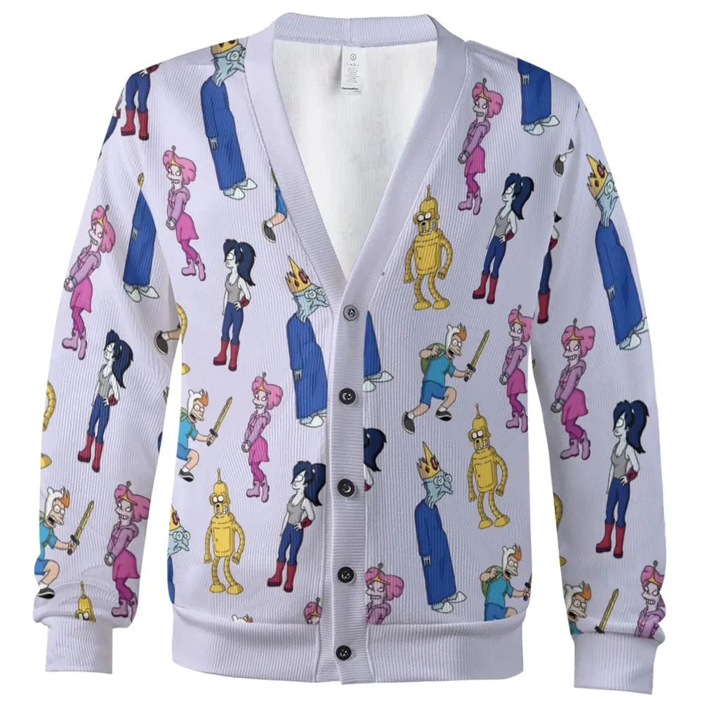 Future Time Futurama Adventure Time Mashup Cardigan - 2