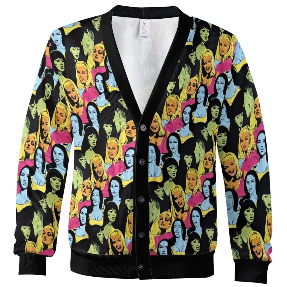 Retro Superwomen Belted Buckled and Booted Cardigan - 2