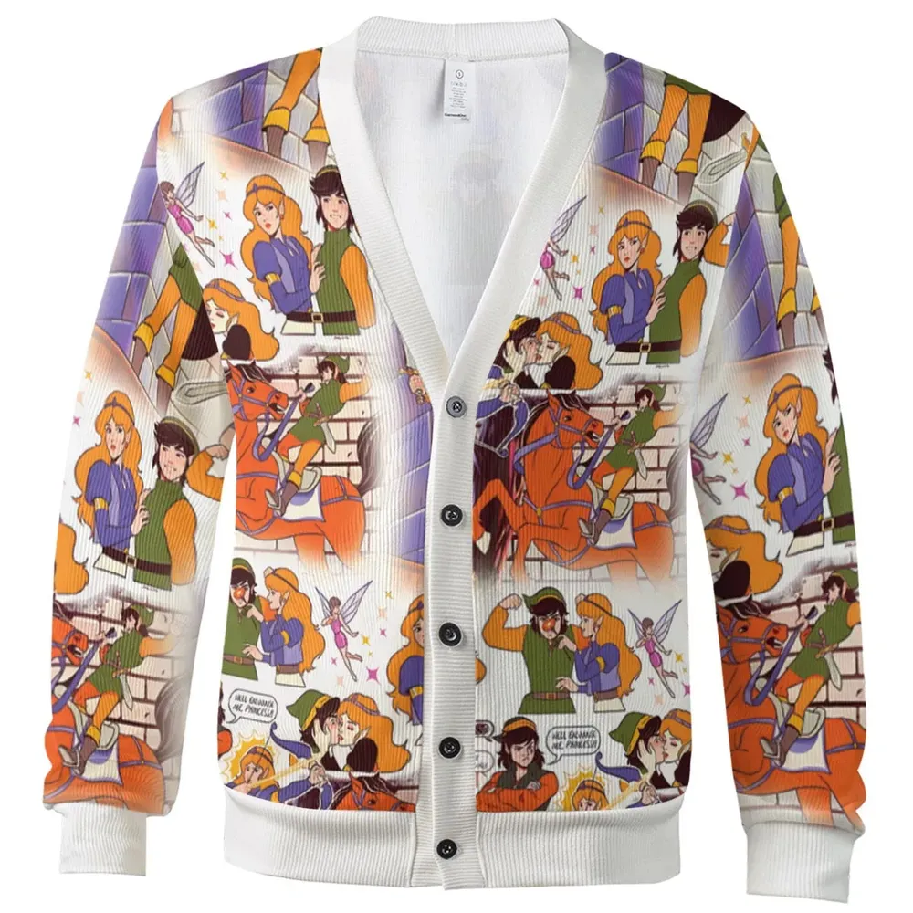 Link And Princess Zelda The Legend Of Zelda Animated Cardigan - 2