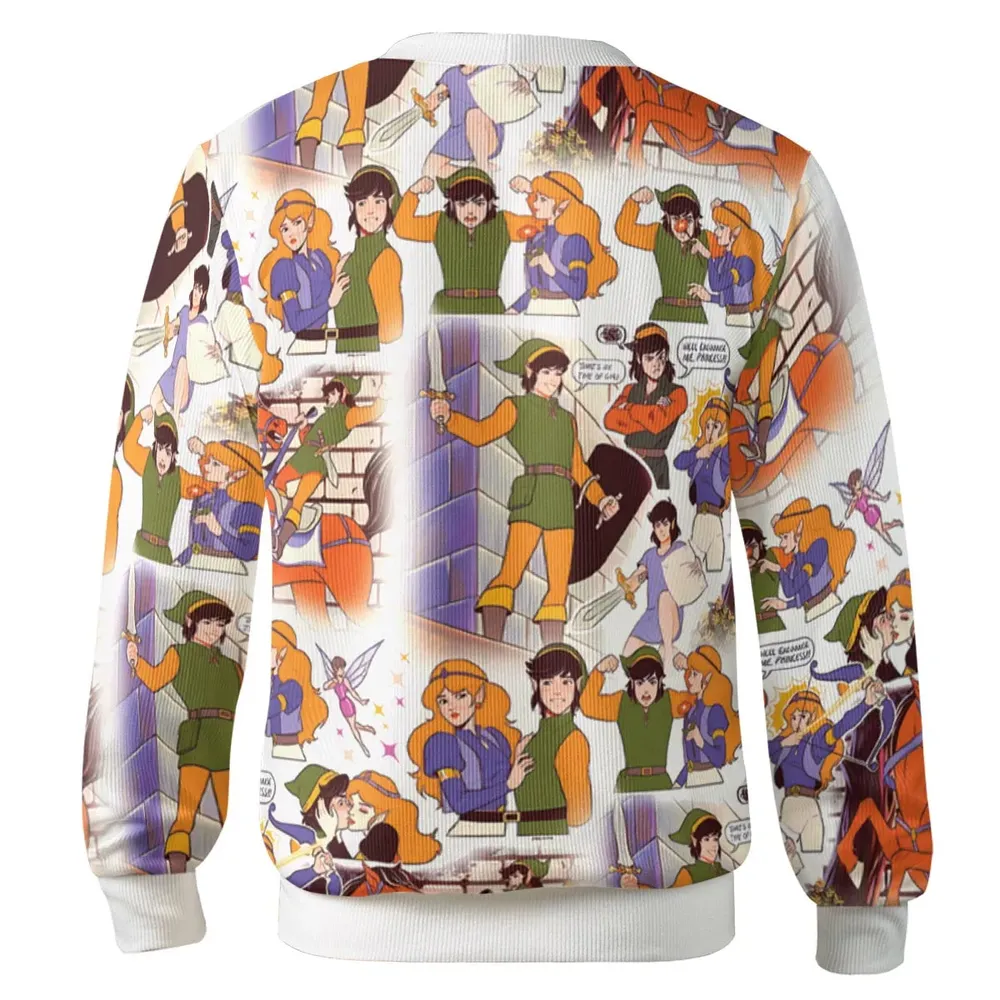 Link And Princess Zelda The Legend Of Zelda Animated Cardigan - 3