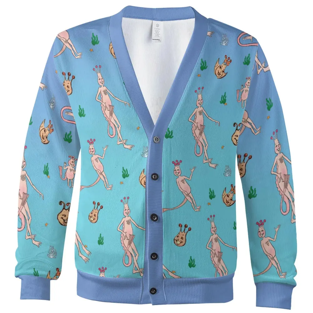 Who You Callin' One-eyed Shrimp Sea-Monkeys Cardigan - 2