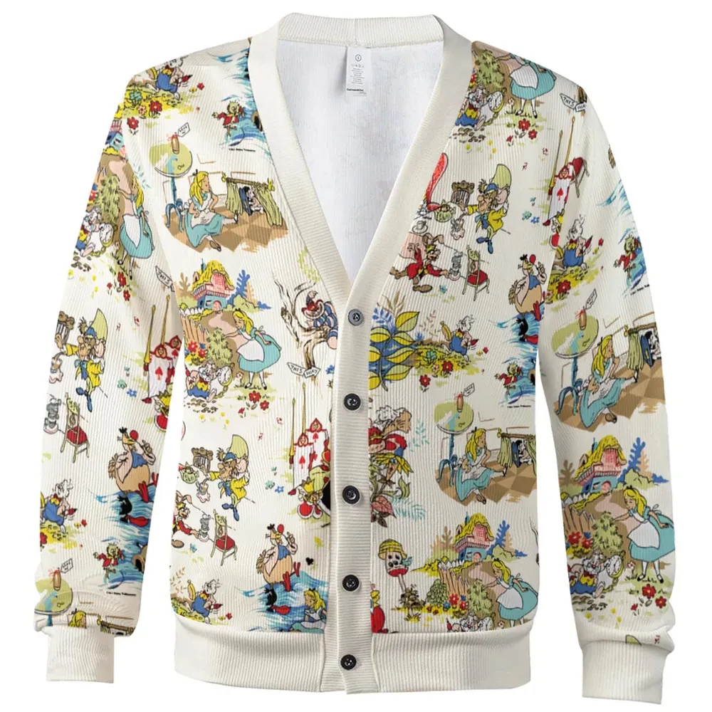 Alice In Wonderland Pattern Cardigan - 2