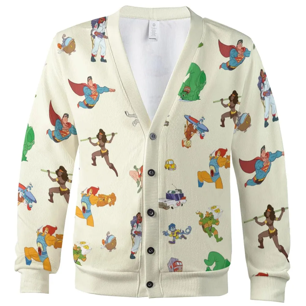 80s Classic Cartoon Characters Cardigan - 2