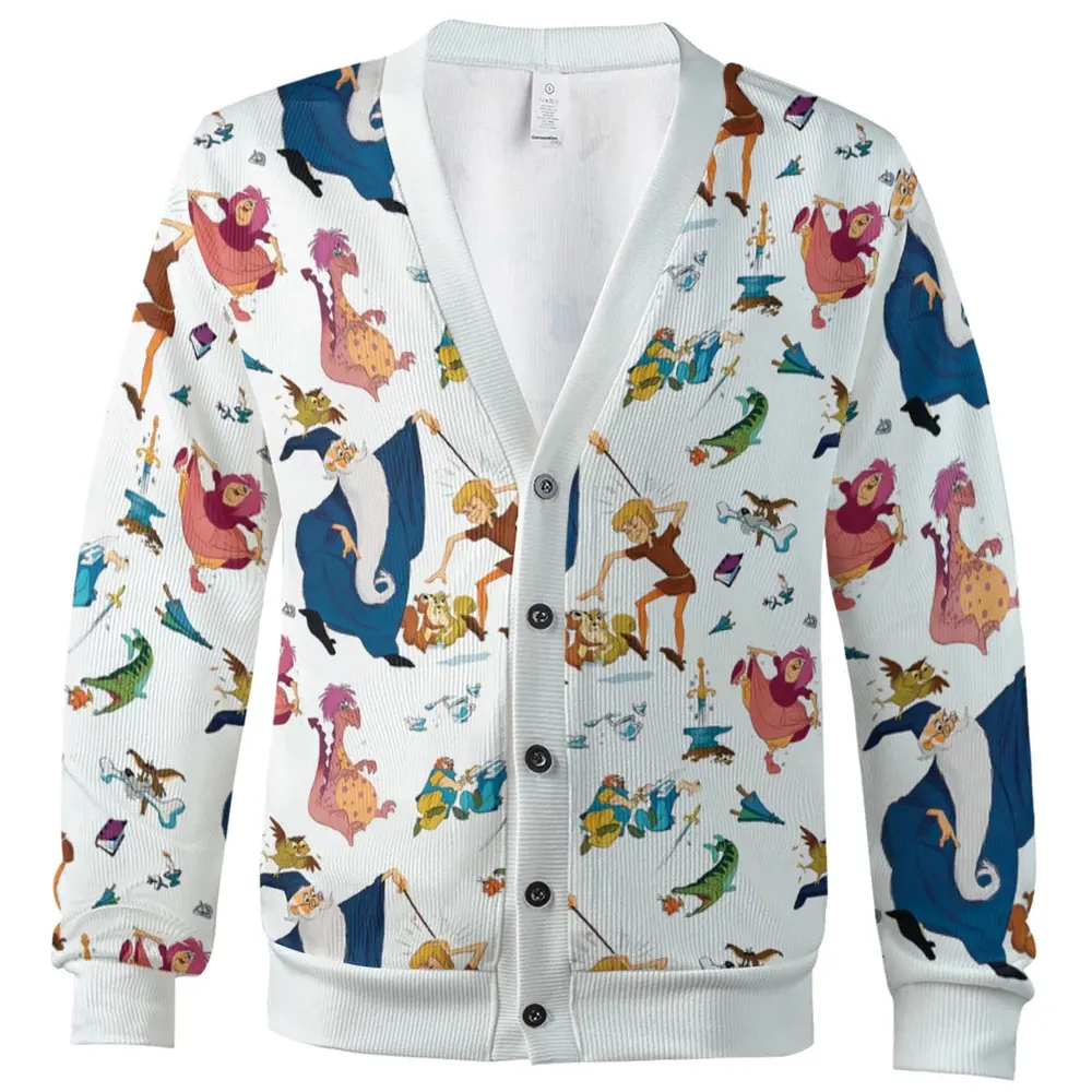 Sword in the Stone Pattern Cardigan - 2