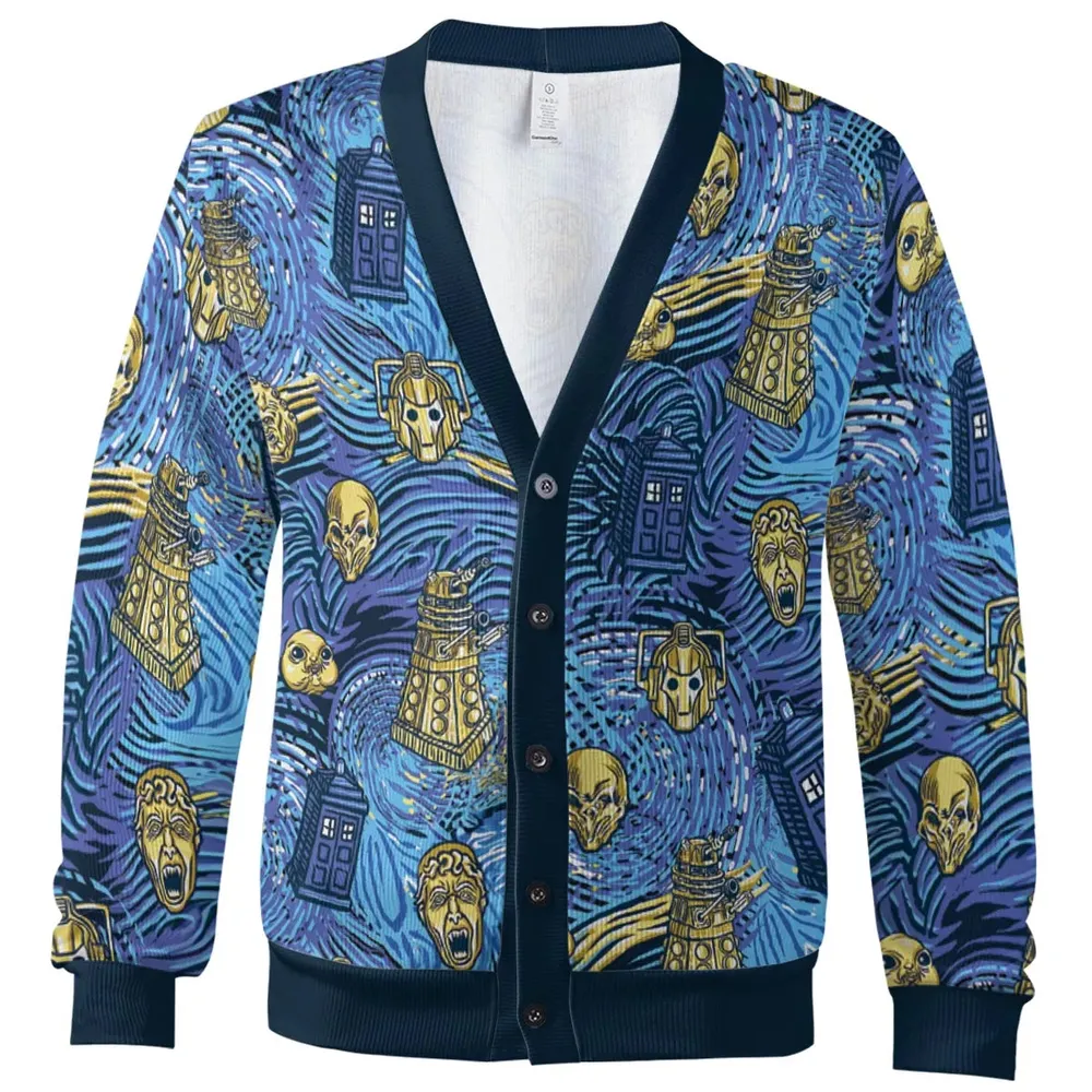 Starry Night Tardis Doctor Who Cardigan - 2