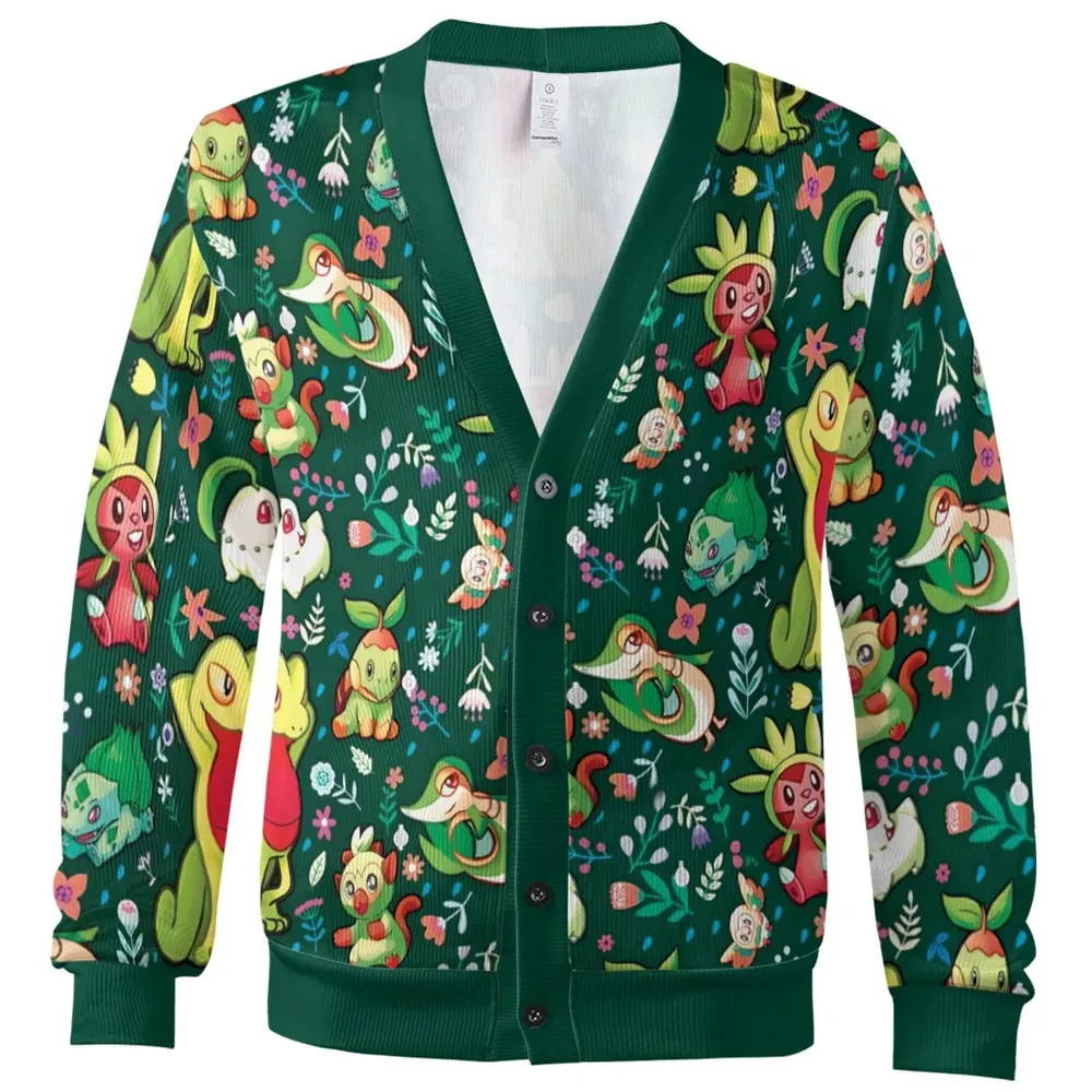 Grass Type Pokemon Cardigan - 2