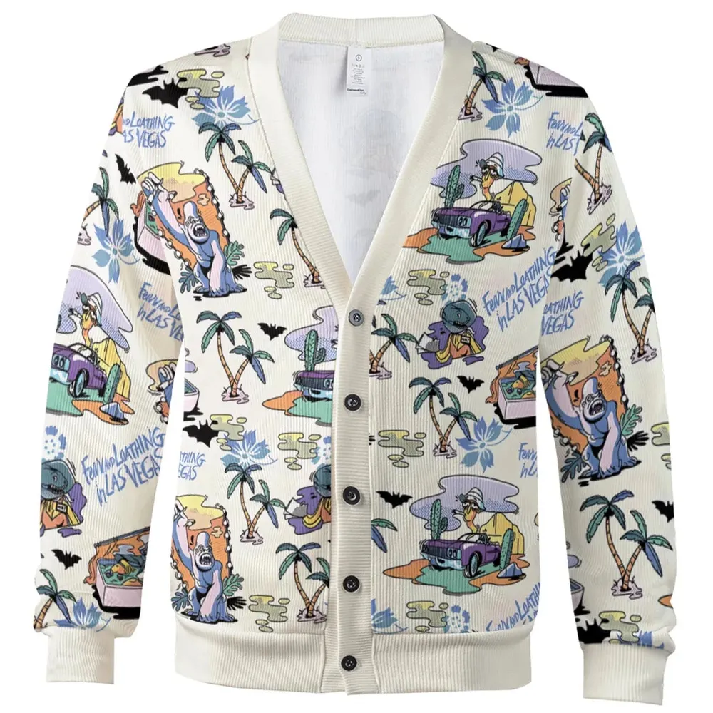 Vacation Fear and Loathing In Las Vegas Pattern Cardigan - 2