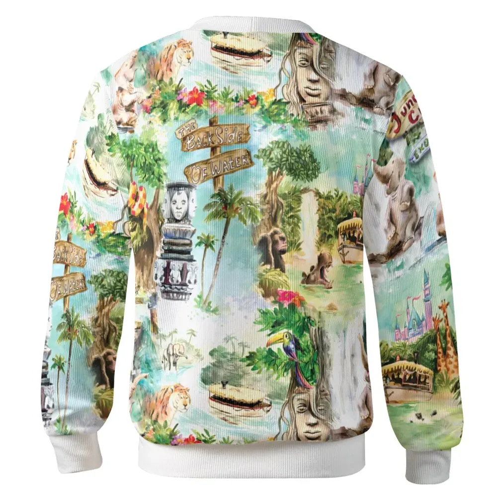 Water Color Jungle Cruise Map Cardigan - 3