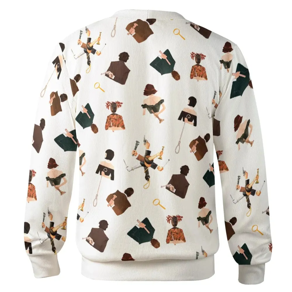 Clue The Movie Characters Pattern Cardigan - 3