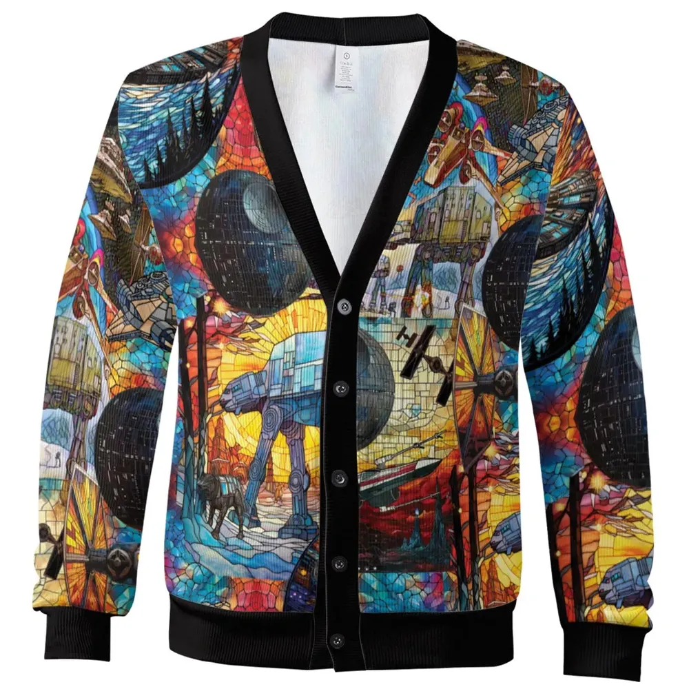 Spaceships Death Star Suncatcher Glass Cardigan - 2