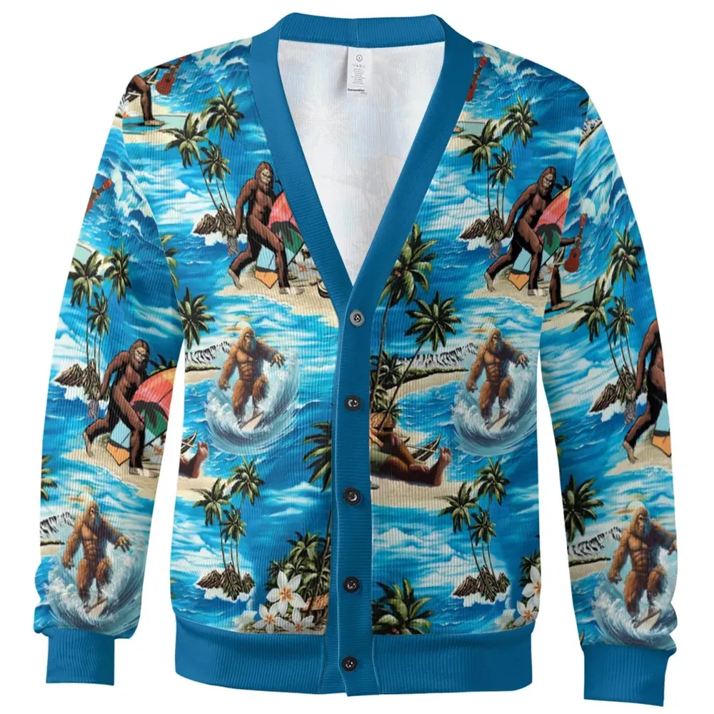 Bigfoot Surfing Summer Vibes Cardigan - 2