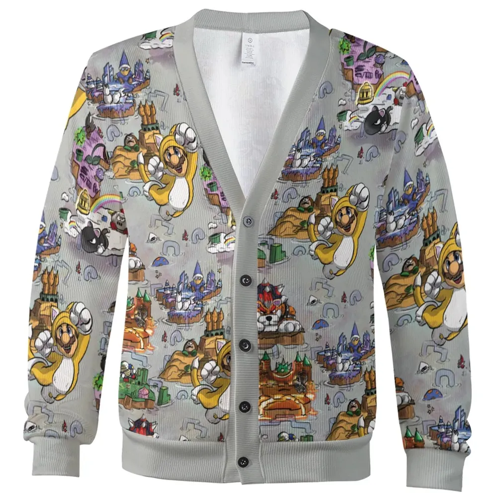 Mushroom World Super Mario Worlds Cardigan - 2