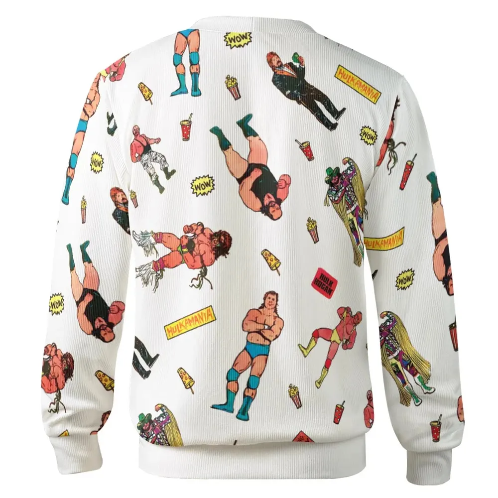 Wrestling Superstars Hulk Hogan Macho Man Logos Cardigan - 3