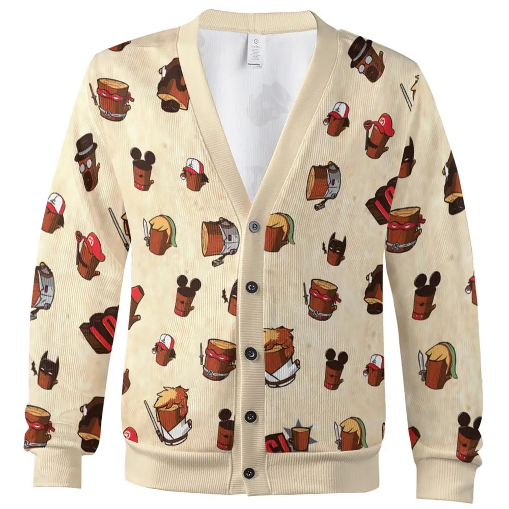 Pop Culture Characters Logs  Ren & Stimpy Cardigan - 2