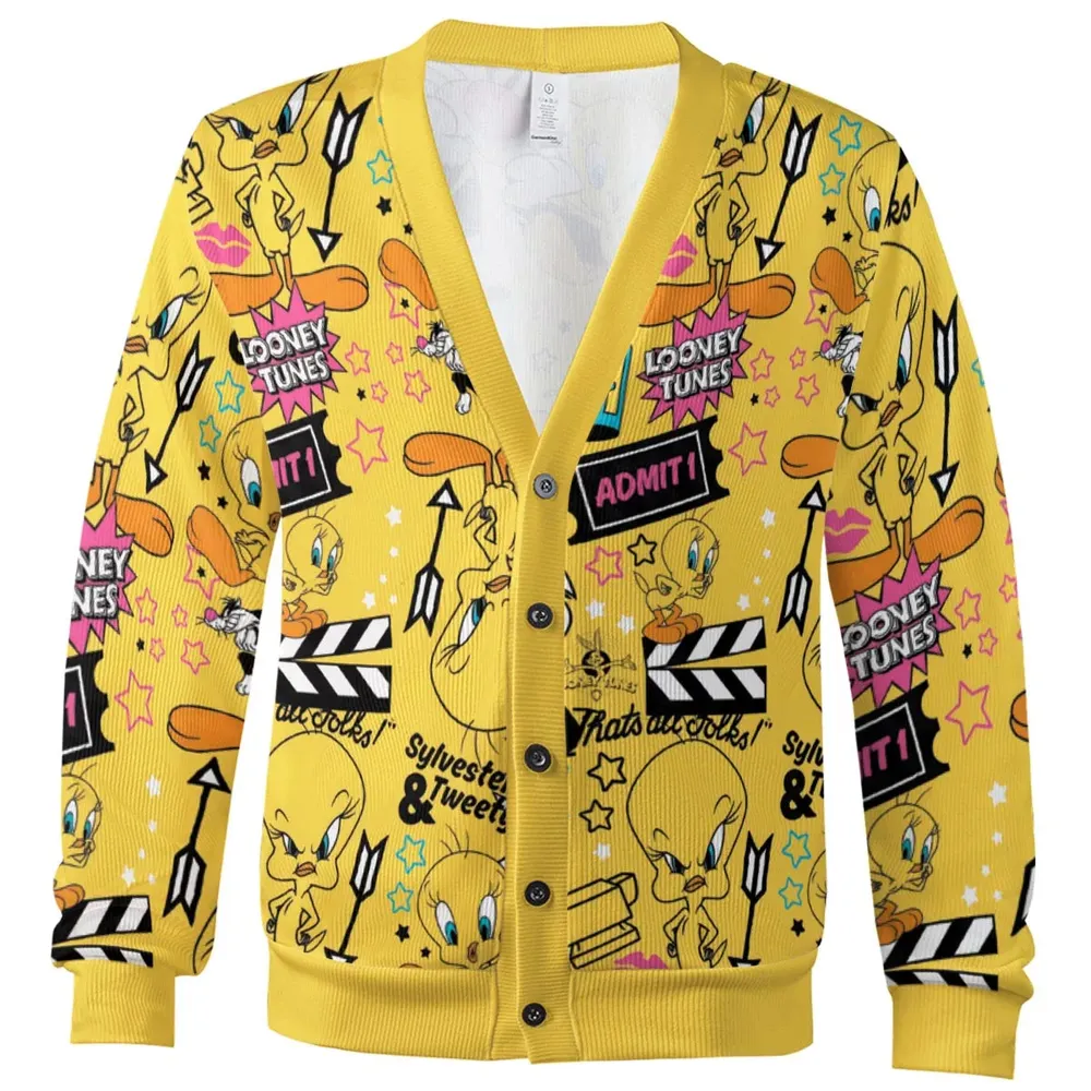 Cartoon Drip Looney Tunes Cardigan - 2
