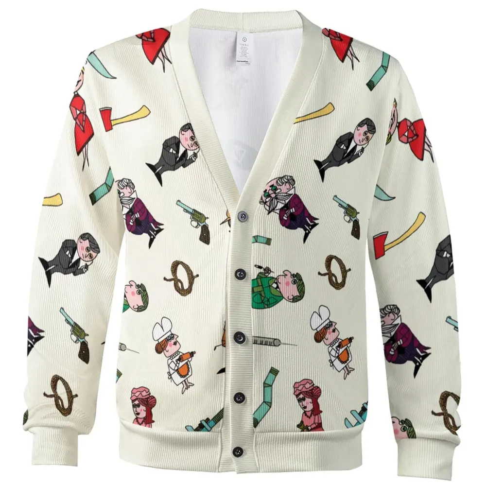 Clue Board Game Characters Cardigan - 2