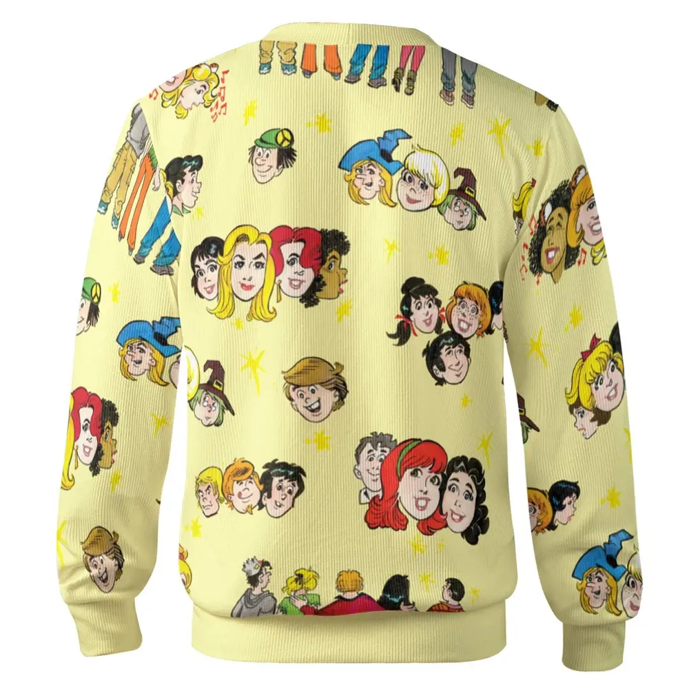 Nostalgic Cartoons in Archie Style Cardigan - 3