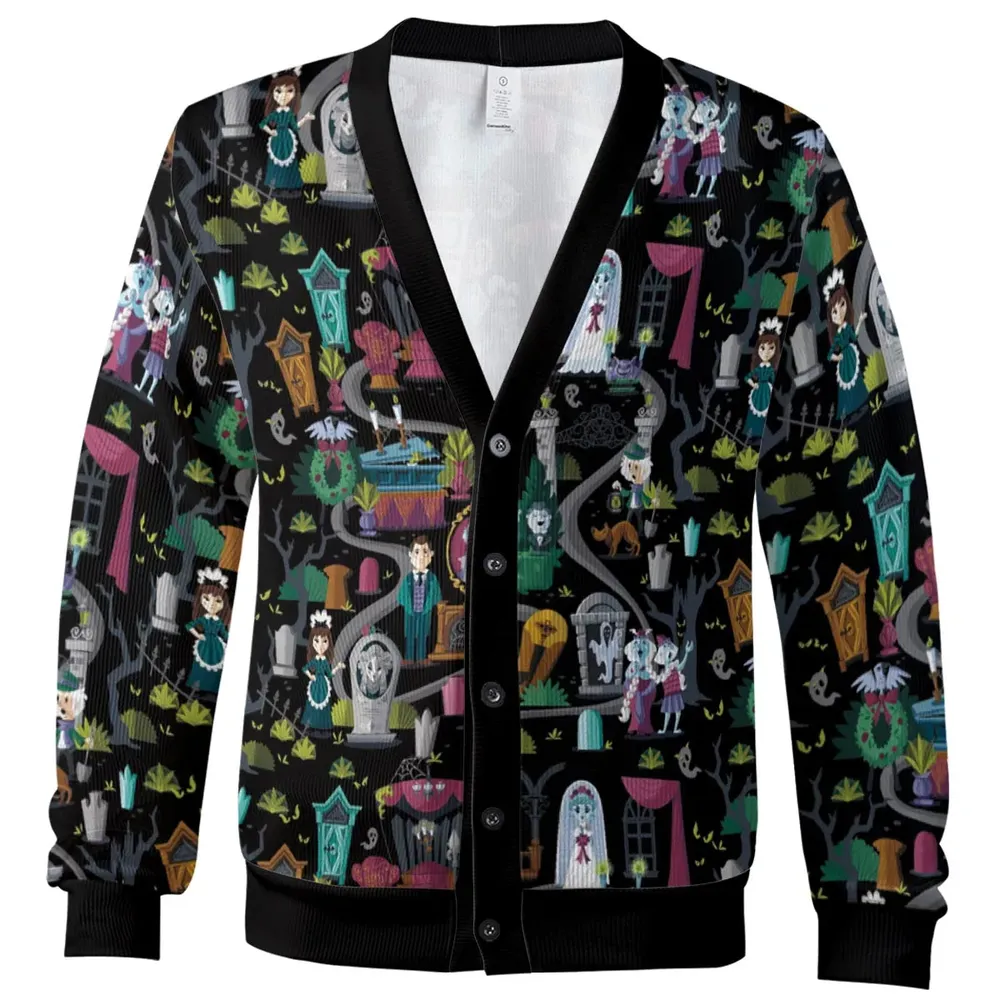 Haunted Mansion Map Cardigan - 2