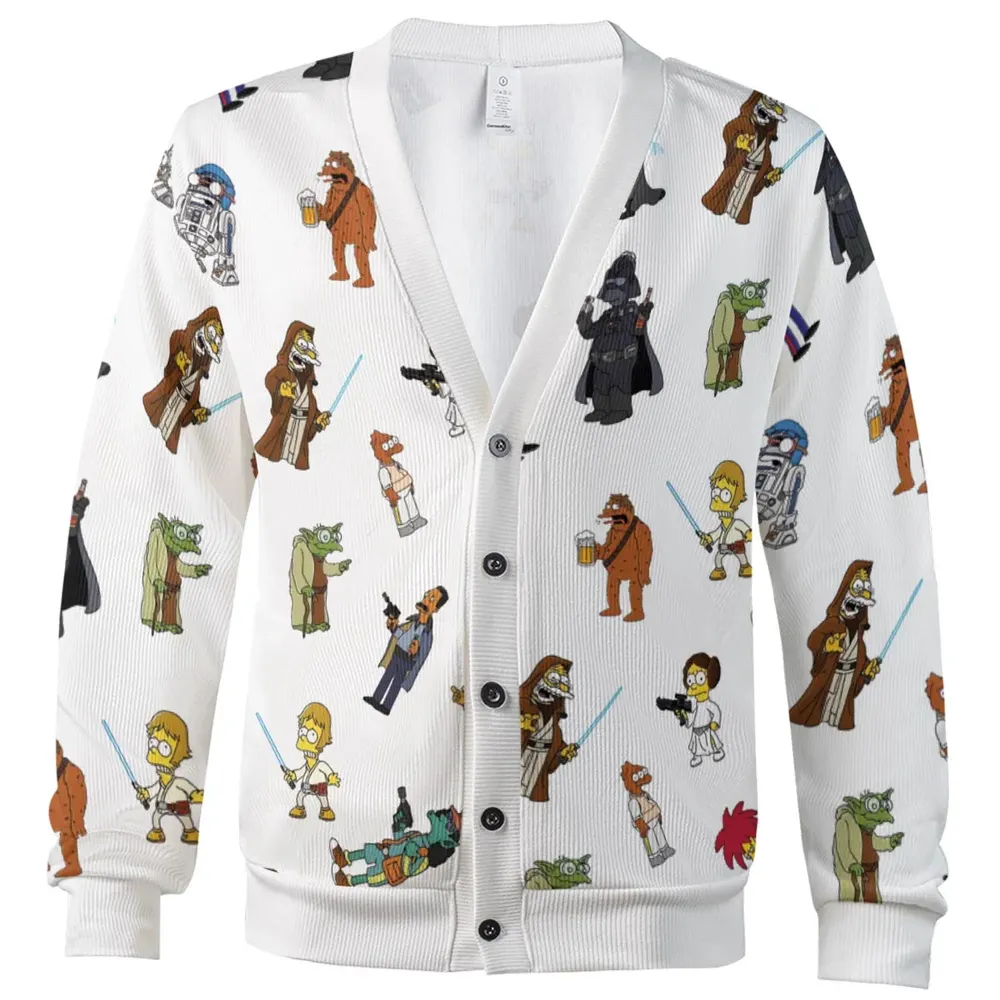 Simpsons Star Wars Mashup Cardigan - 2