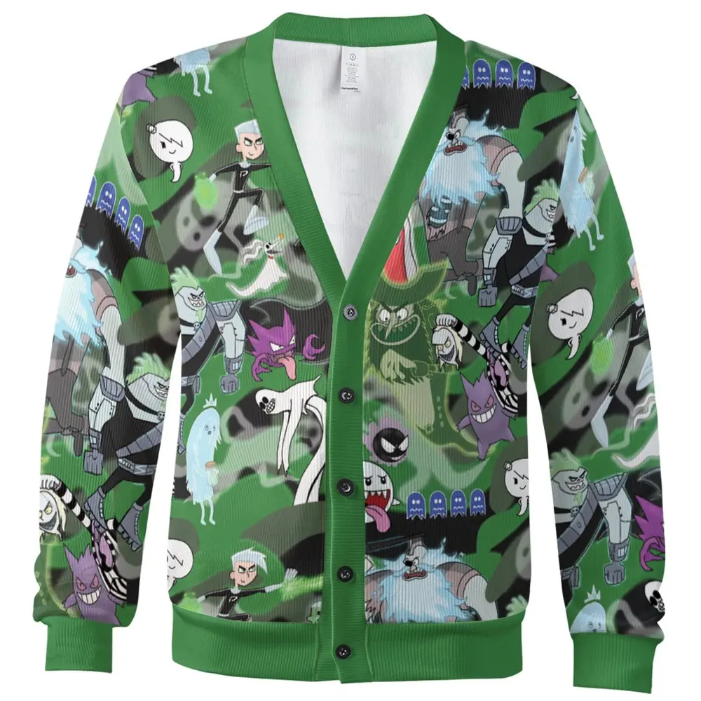 Ghost Cartoon Characters Cardigan - 2