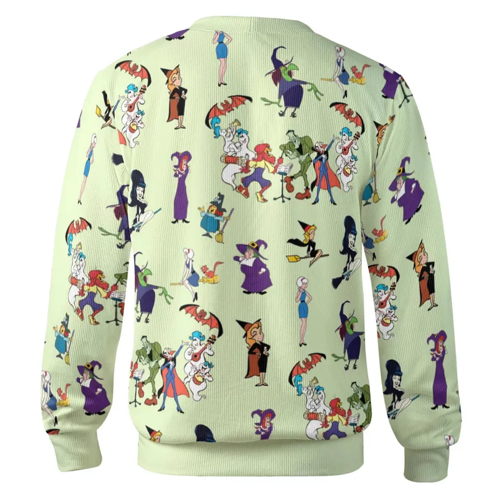 70s Witches Cartoon Characters Cardigan - 3