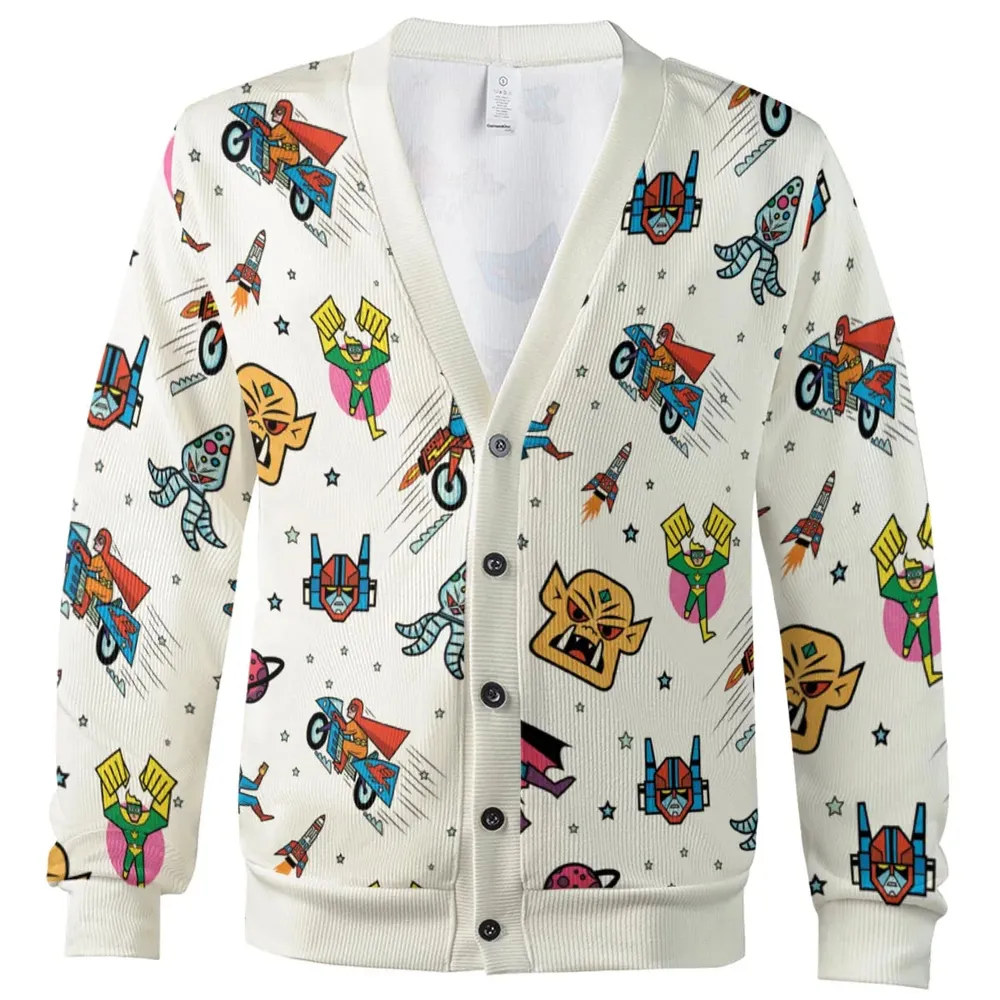 Nastalgic Cartoon Villains Cardigan - 2
