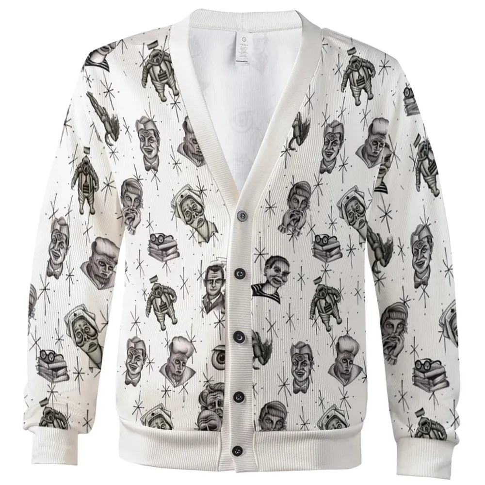 The Twilight Zone Characters Pattern Cardigan - 2