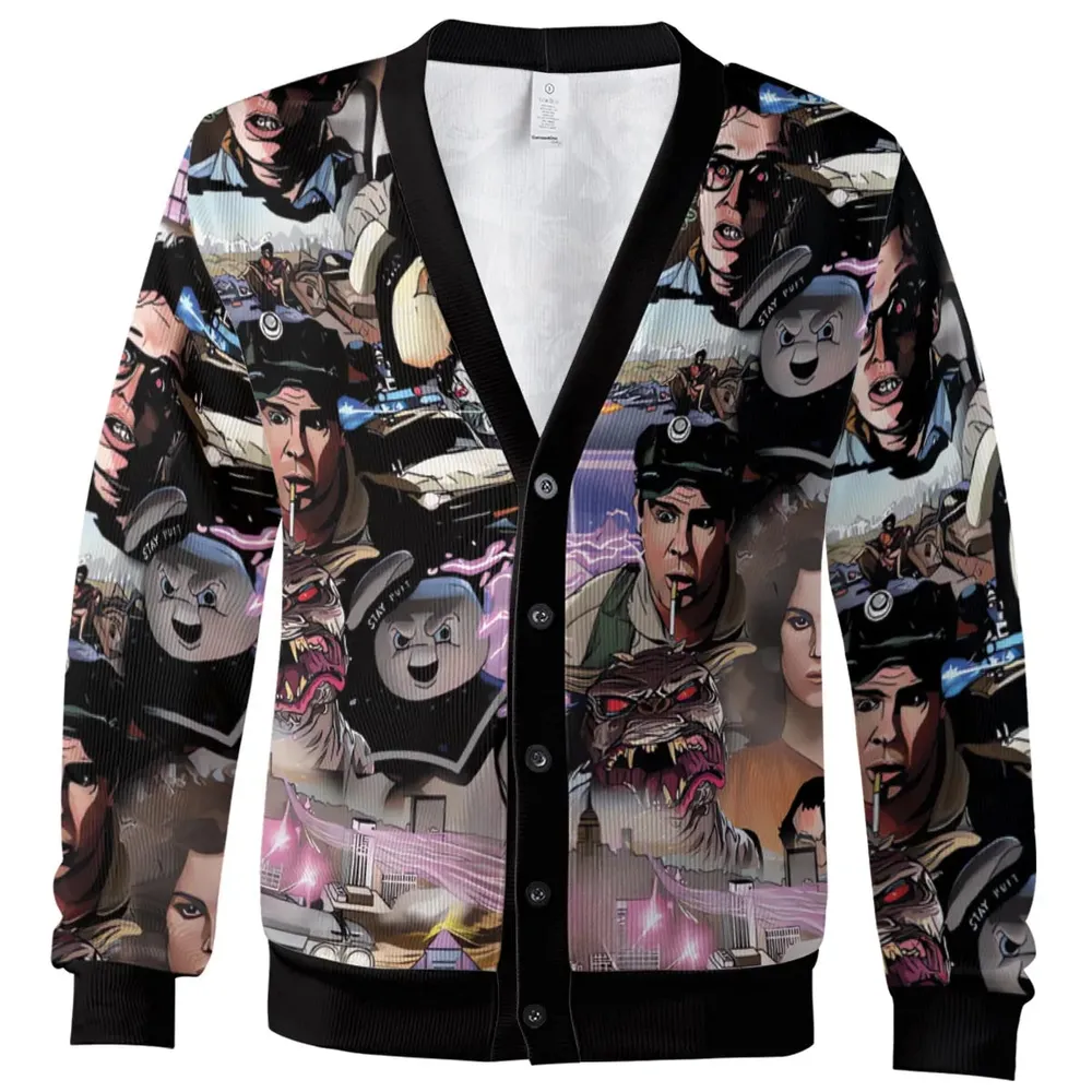 Ghostbusters Comic Style Montage Cardigan - 2