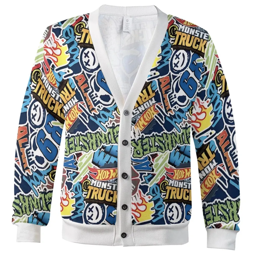 Hot Wheels Monster Trucks Logos Cardigan - 2