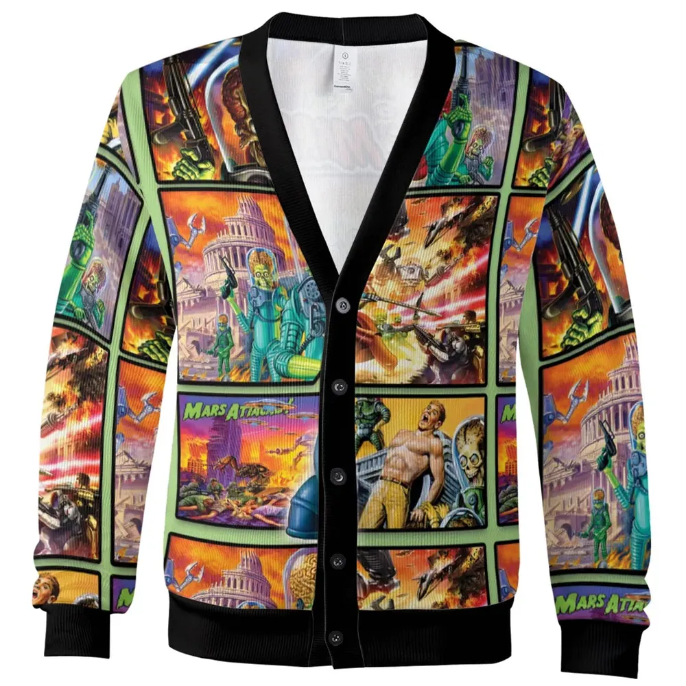Ack! Ack! Ack! Mars Attacks Cardigan - 2