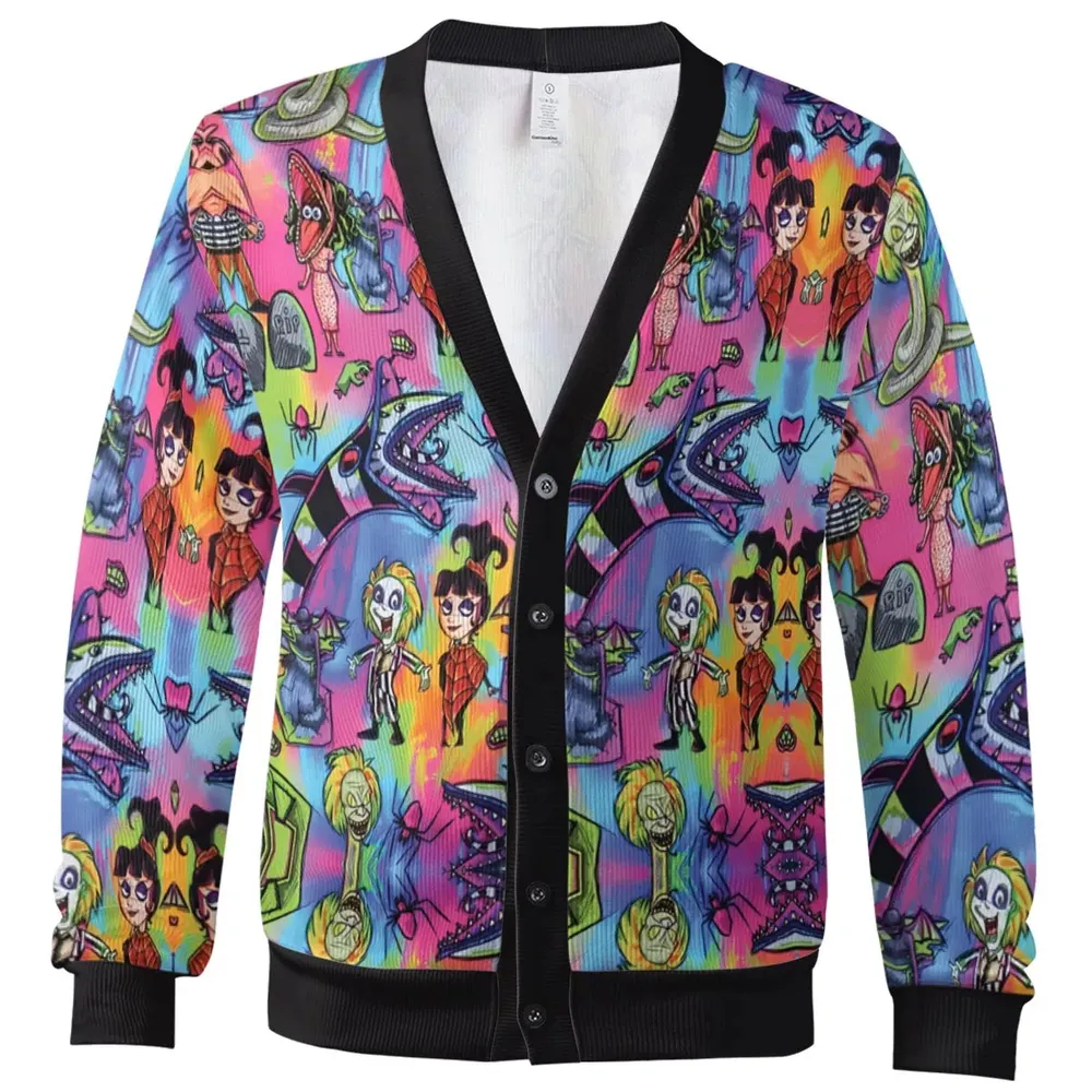 Hauntingly Stylish Beetlejuice Cardigan - 2