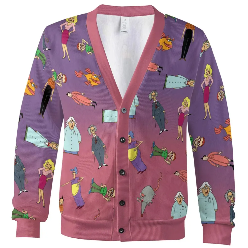 The Completely Mental Misadventures of Ed Grimley Characters Cardigan - 2
