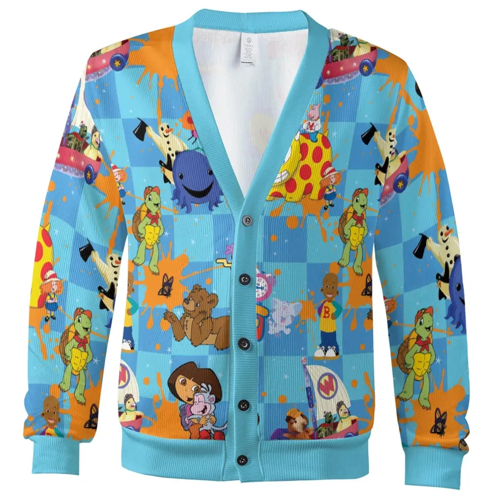 90s cartoon Nostalgic Cardigan - 2