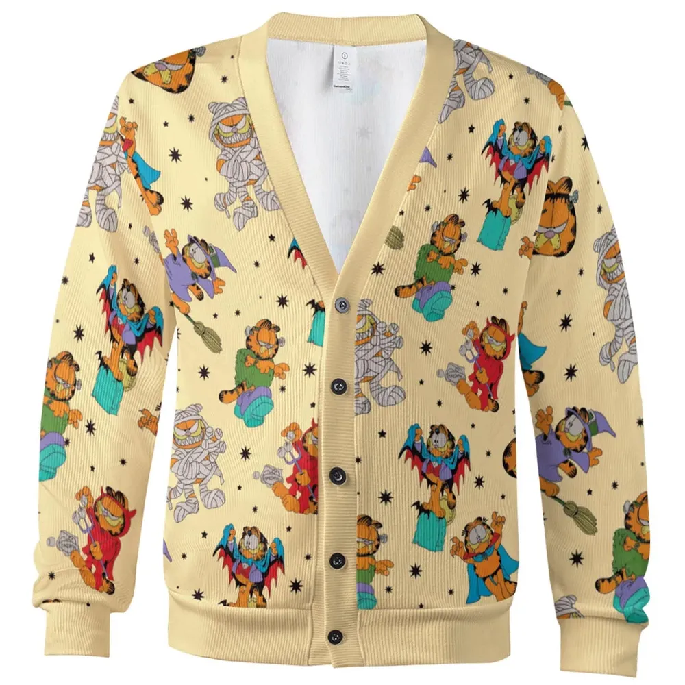 Nostalgic Cat Garfield's Halloween Adventure Cardigan - 2