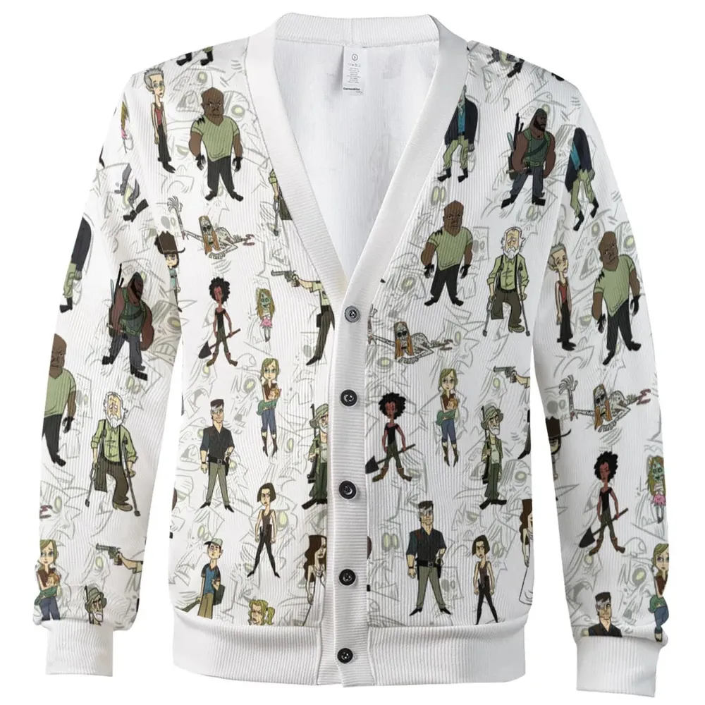The Walking Dead Characters as Cartoons Cardigan - 2