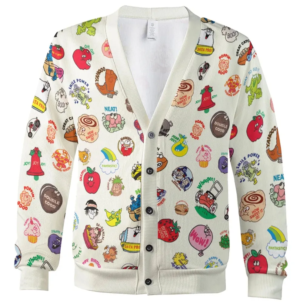 Vintage Trend Matte Scratch & Sniff Cardigan - 2