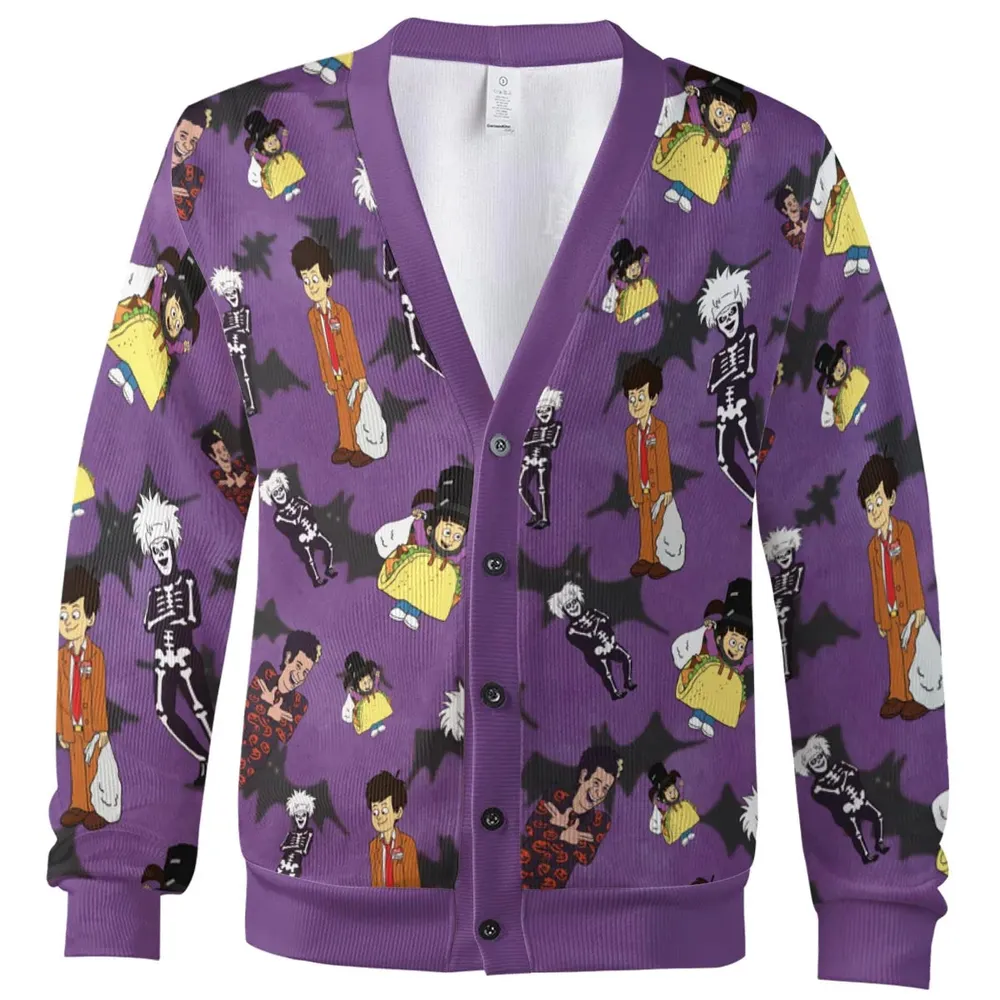 SNL David S. Pumpkins Animated Special Cardigan - 2