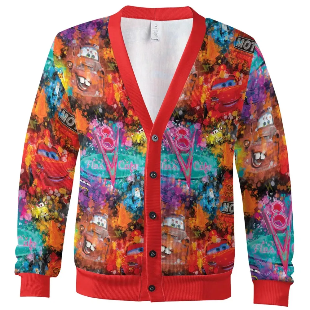 Neon Radiator Spring Cars Cardigan - 2