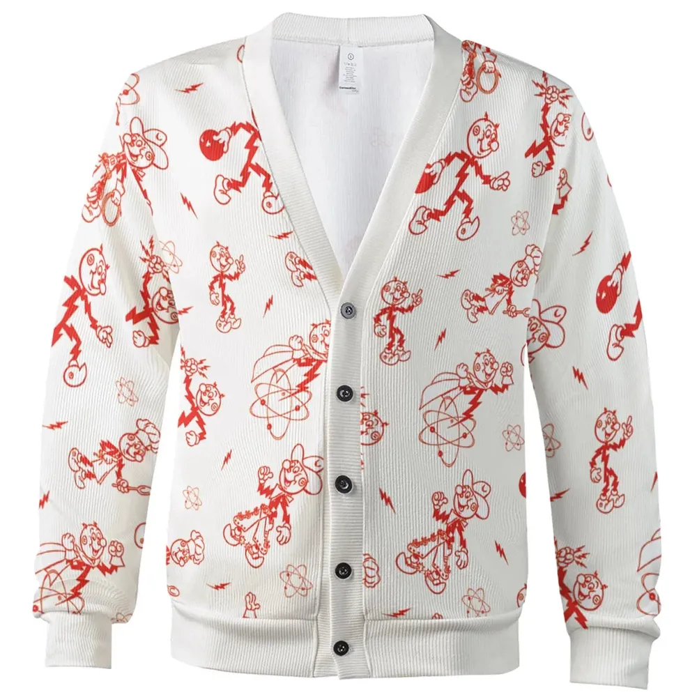 Vintage Style Nostalgic Reddy Kilowatt Cardigan - 2
