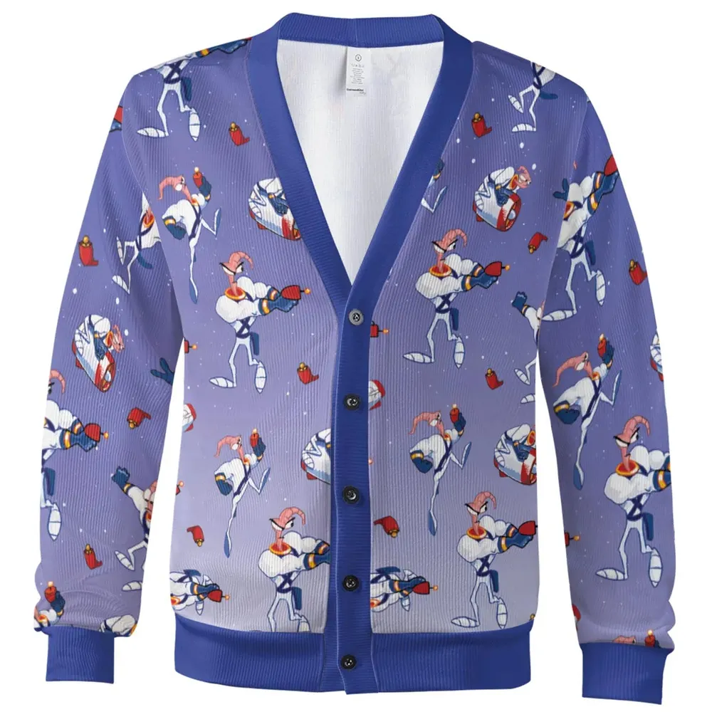 Ungroovy Earthworm Jim Cardigan - 2
