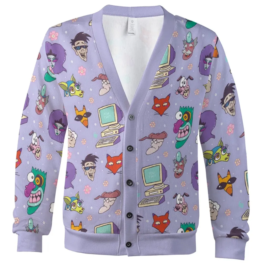 Floral Courage Courage the Cowardly Dog Cardigan - 2