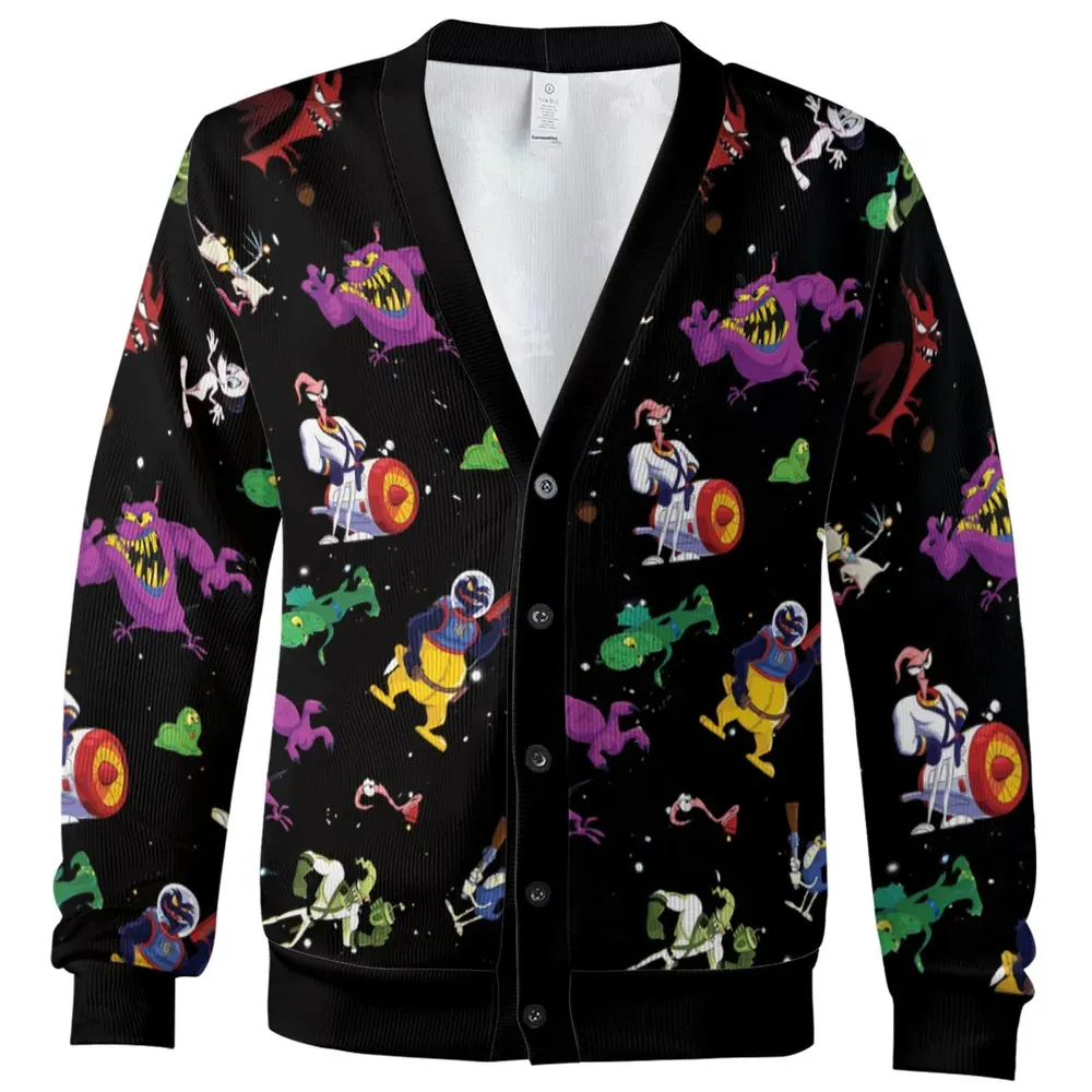 Earthworm Jim And Od Characters Cardigan - 2