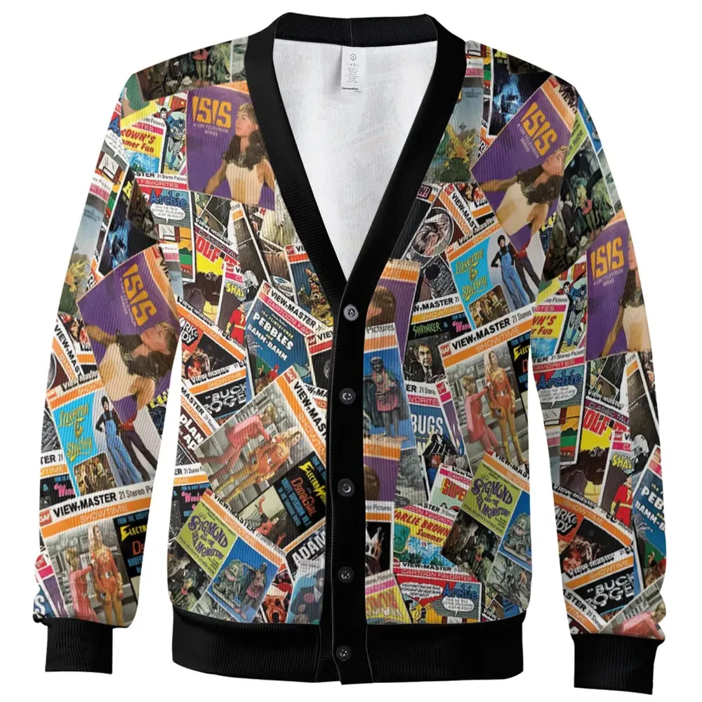 View-Master Collage Cardigan - 2
