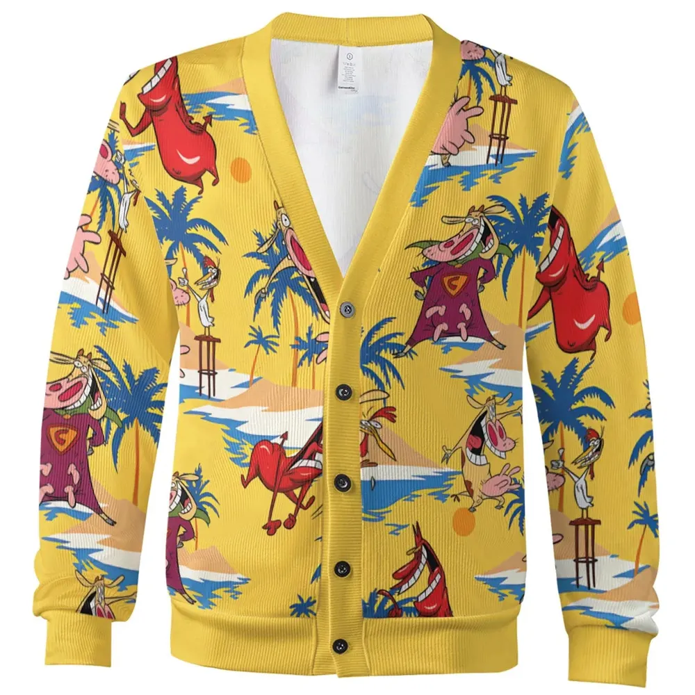 Cow Chicken Red Guy Cardigan - 2