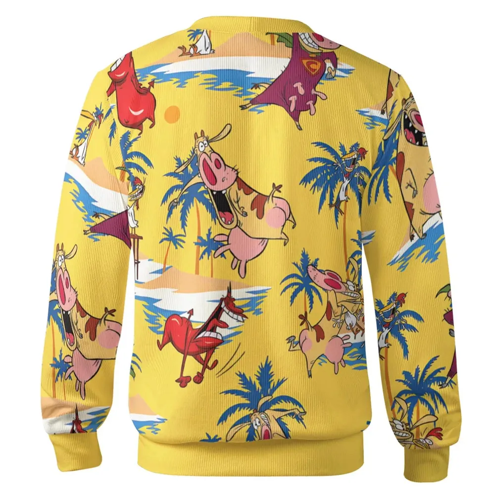 Cow Chicken Red Guy Cardigan - 3
