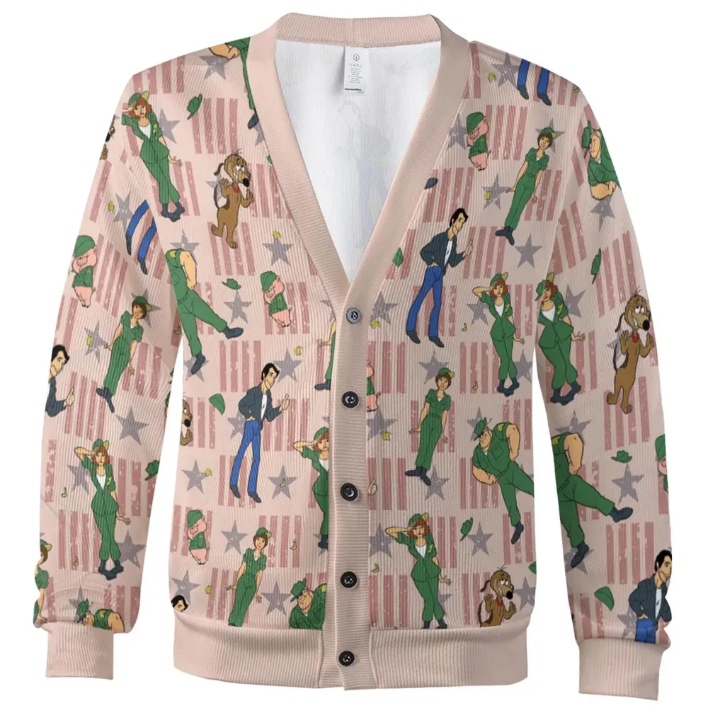 Laverne And Shirley with The Fonz Cardigan - 2