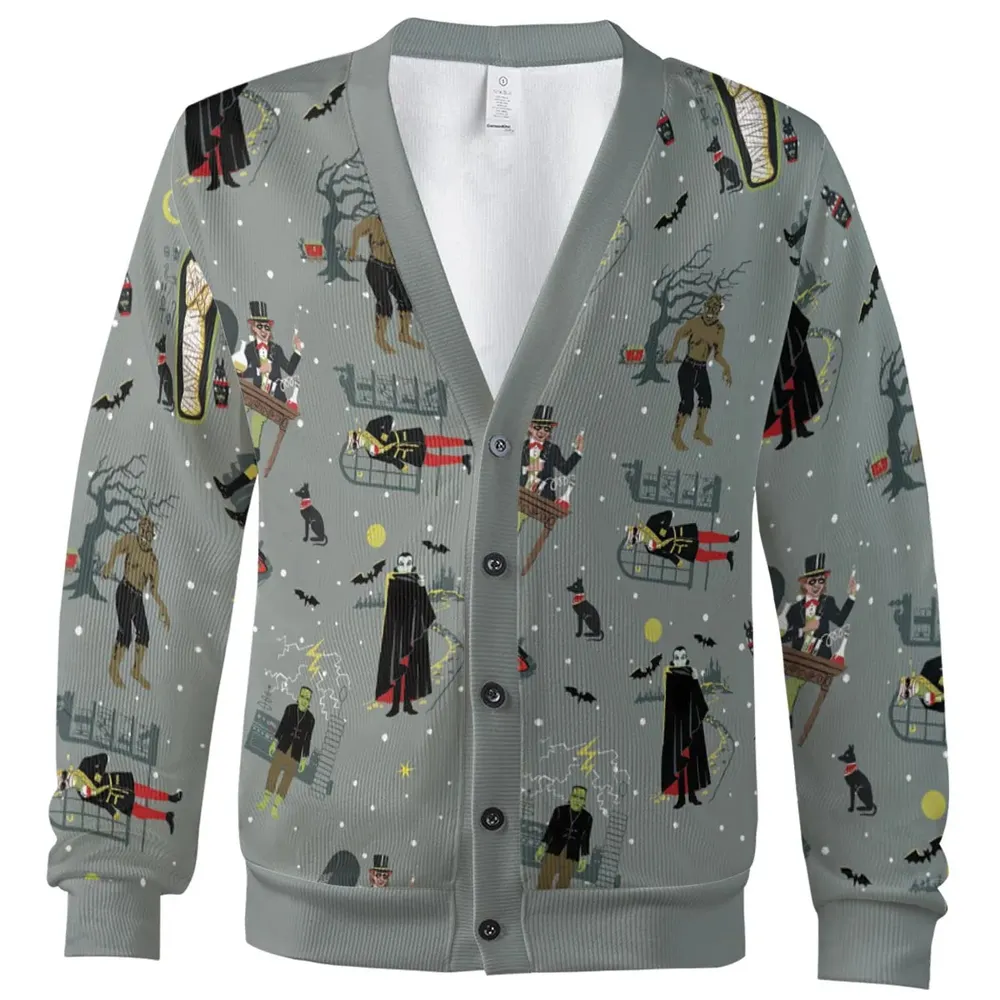 Classic Monsters Halloween Cardigan - 2