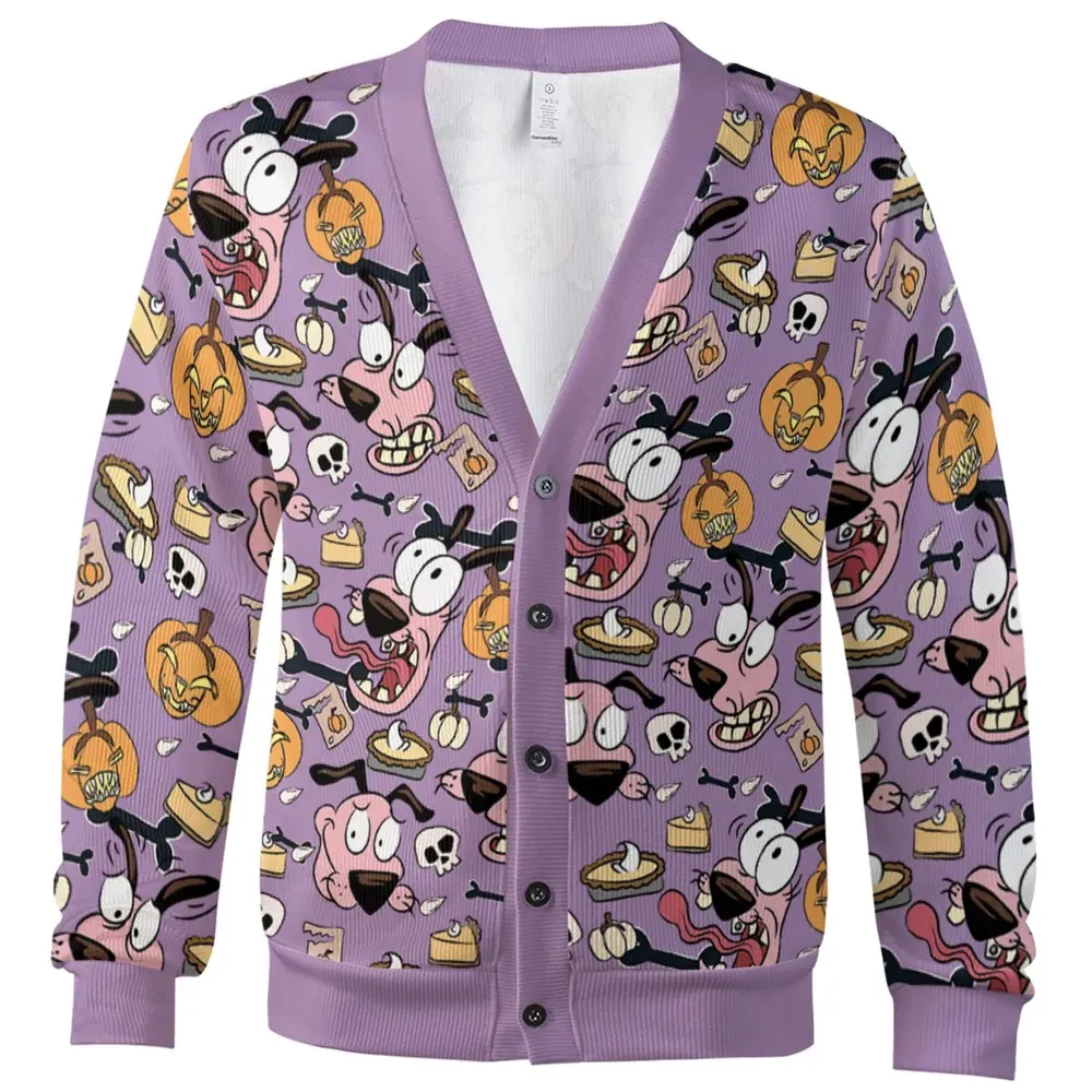 Spooky Drip Courage the Cowardly Dog Cardigan - 2
