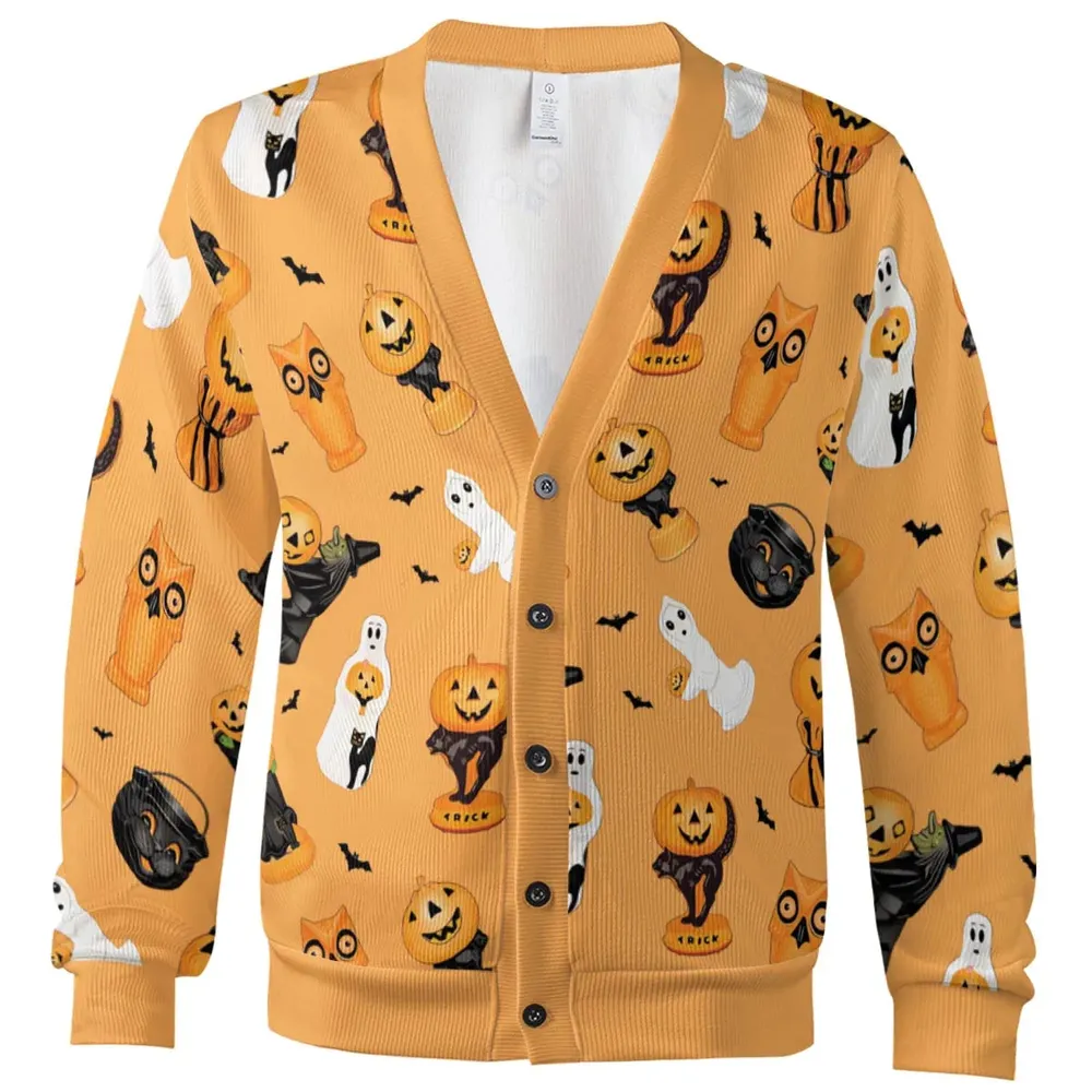 Have A Vintage Halloween Blow Mold Cardigan - 2