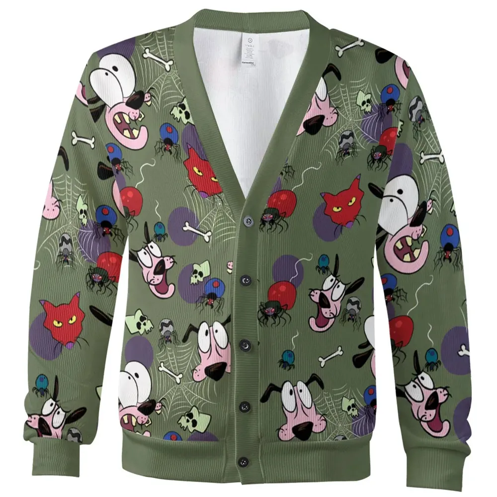 Toon Terror Courage The Cowardly Dog Cardigan - 2